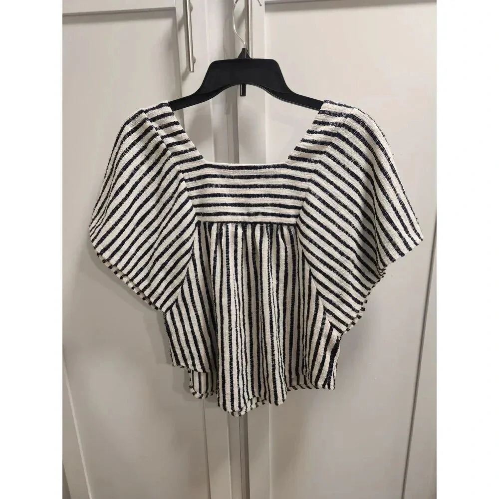 NWOT Madewell Texture & Thread Butterfly Top in Isley Stripe - Picture 2 of 9